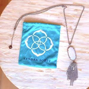 Kendra Scott Rayne silver long pendant